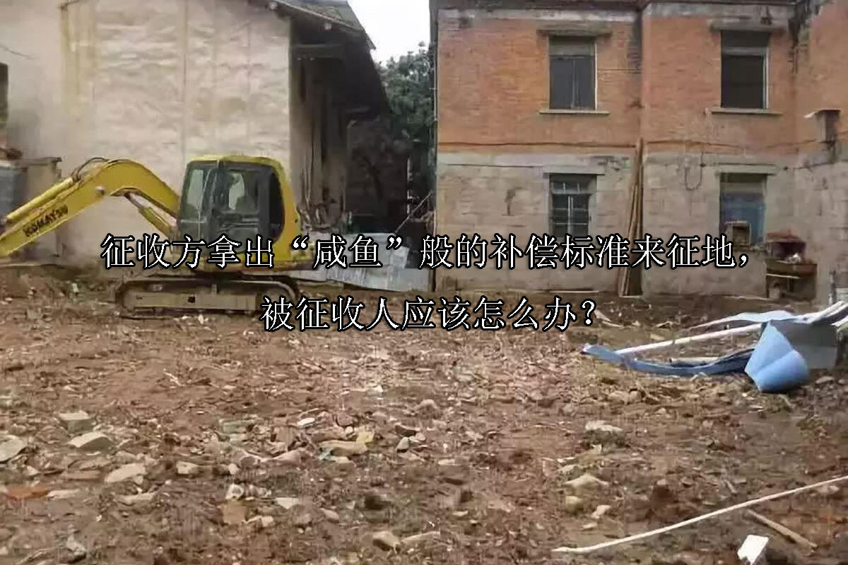 1705558184-征收方拿出“咸鱼”般的补偿标准来征地,被征收人应该怎么办?