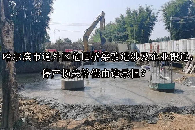 1750053337-哈尔滨市道外区危旧桥梁改造涉及企业搬迁,停产损失补偿由谁承担?